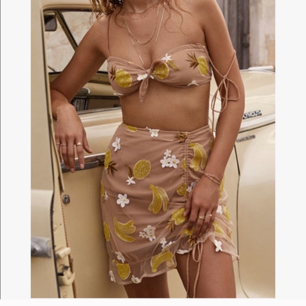 for love and lemons fruit punch skirt RARE